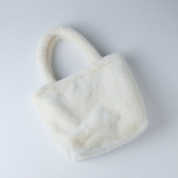 Unbranded Handbags - Vintage Y2K Faux Fur Tote Handbag Plush Softcore Winter Kawaii Cozy Coquette 90s